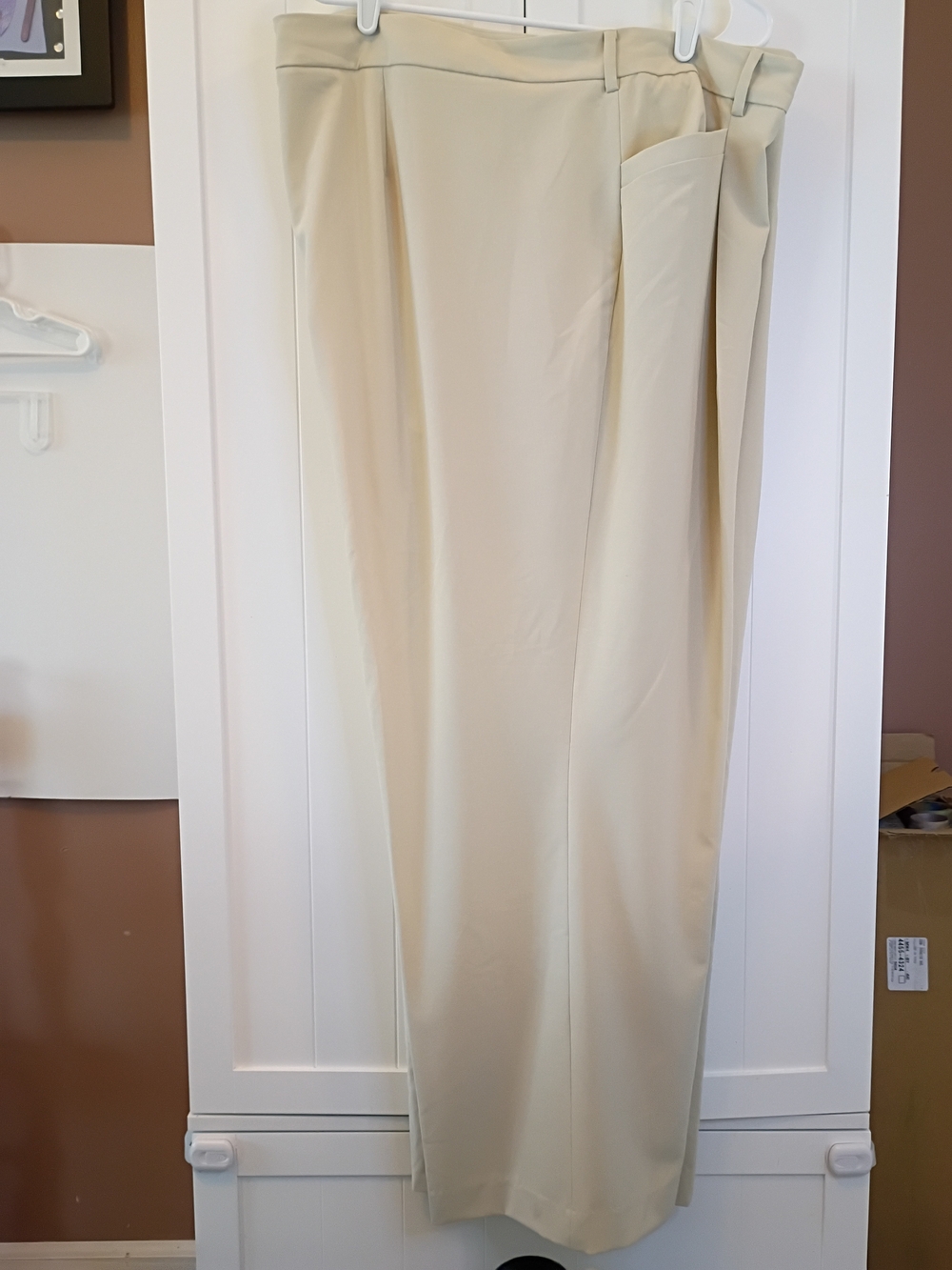 Women's Tailored Cream Dress Pants